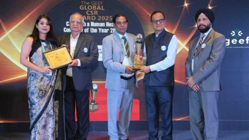 टीएचडीसी इंडिया लिमिटेड को सीएसआर विद ह्यूमन हार्ट के लिए “जीईईएफ ग्लोबल अवार्ड 2025” से सम्मानित किया गया