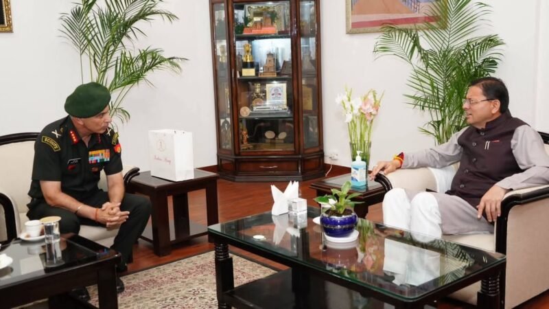 मुख्यमंत्री धामी से उप सेना प्रमुख लेफ्टिनेंट जनरल राजीव घई की शिष्टाचार भेंट…